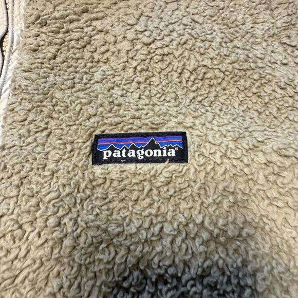 Patagonia Womens Los Gatos Fleece Jacket Sherpa Full Zip Tan Cozy Soft Warm M - Picture 4 of 12